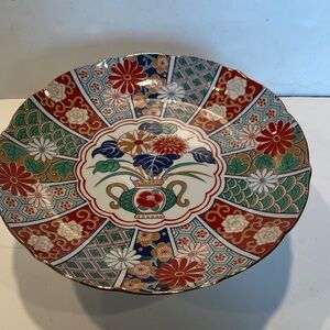 Arita Imari Porcelain Pedestal Cake Plate